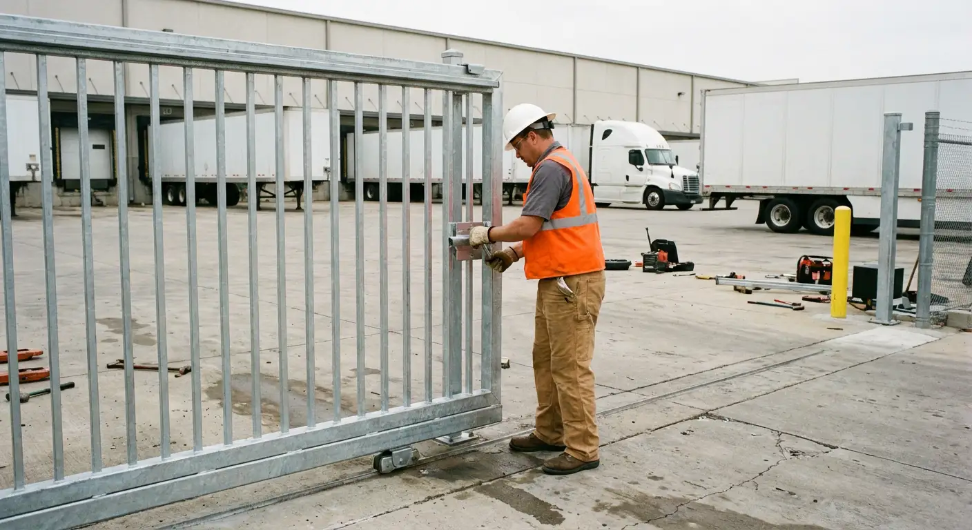 Heavy-duty temporary fencing installation in Methuen