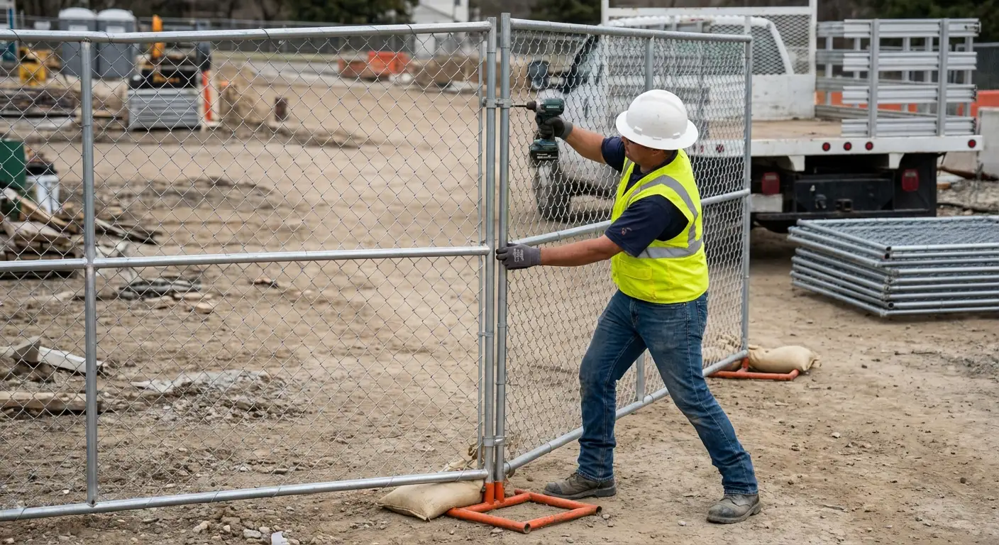 Modular fence reconfiguration system in action in Methuen, MA