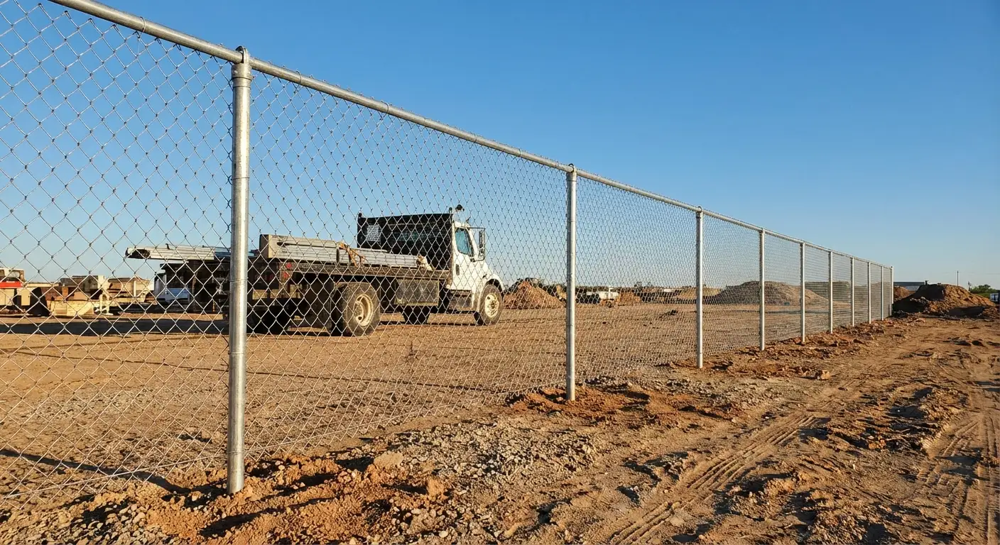 Wind-rated temporary fencing site in Methuen, MA