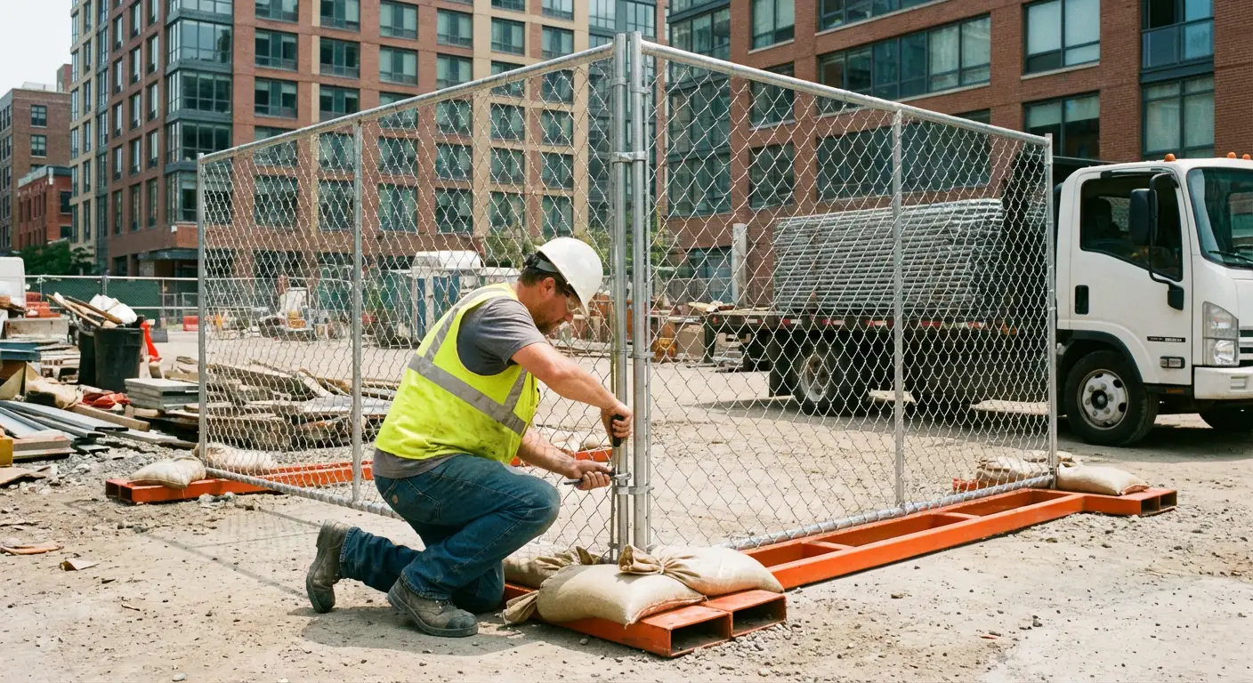 Temporary fence rental services in North Methuen