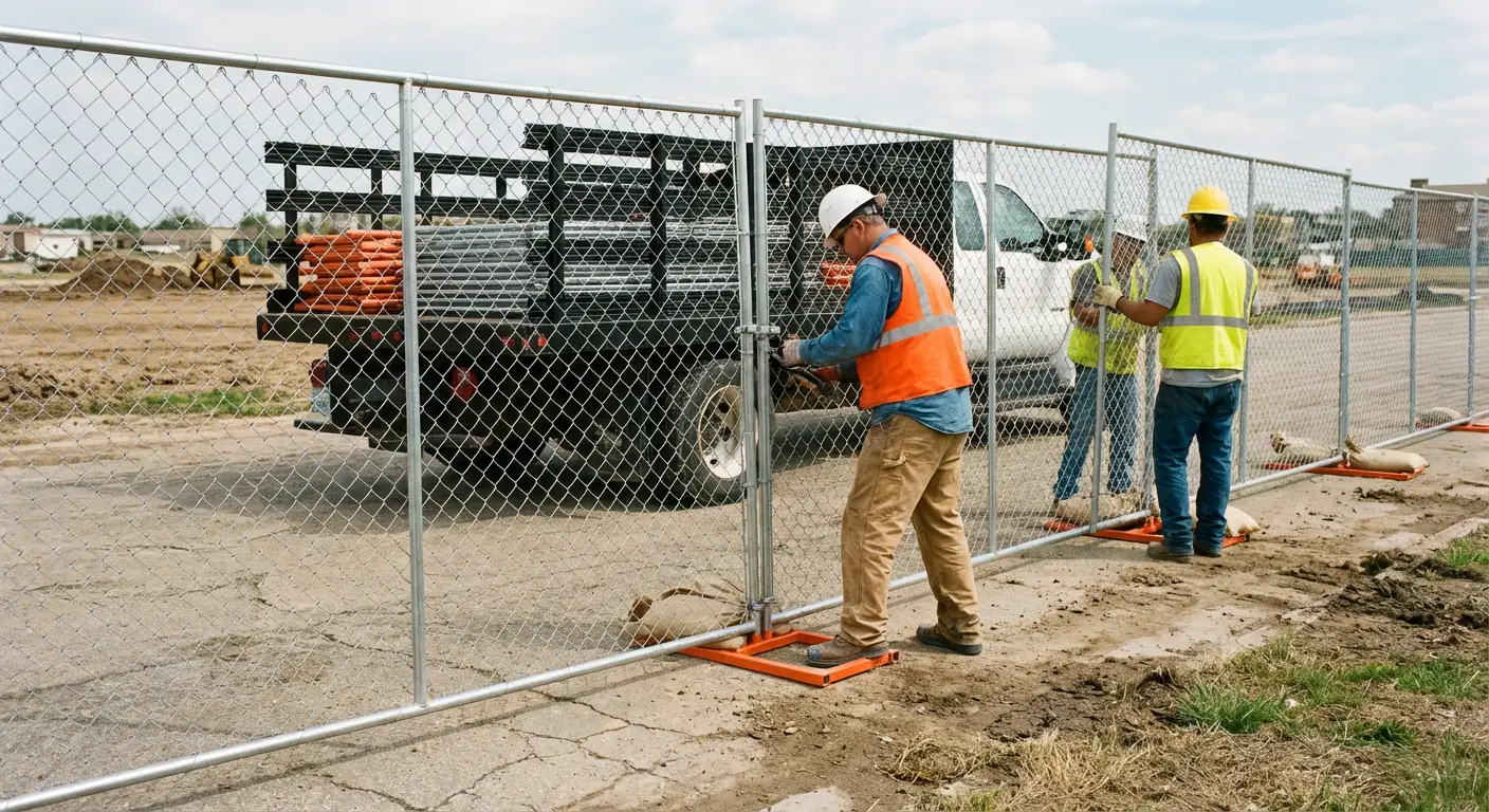 Temporary fencing deployment in Methuen, MA