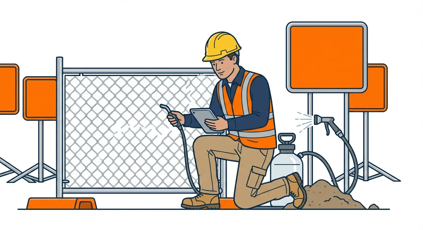 SWPPP Dust Compliance Warning Signs Infographic in Methuen, MA